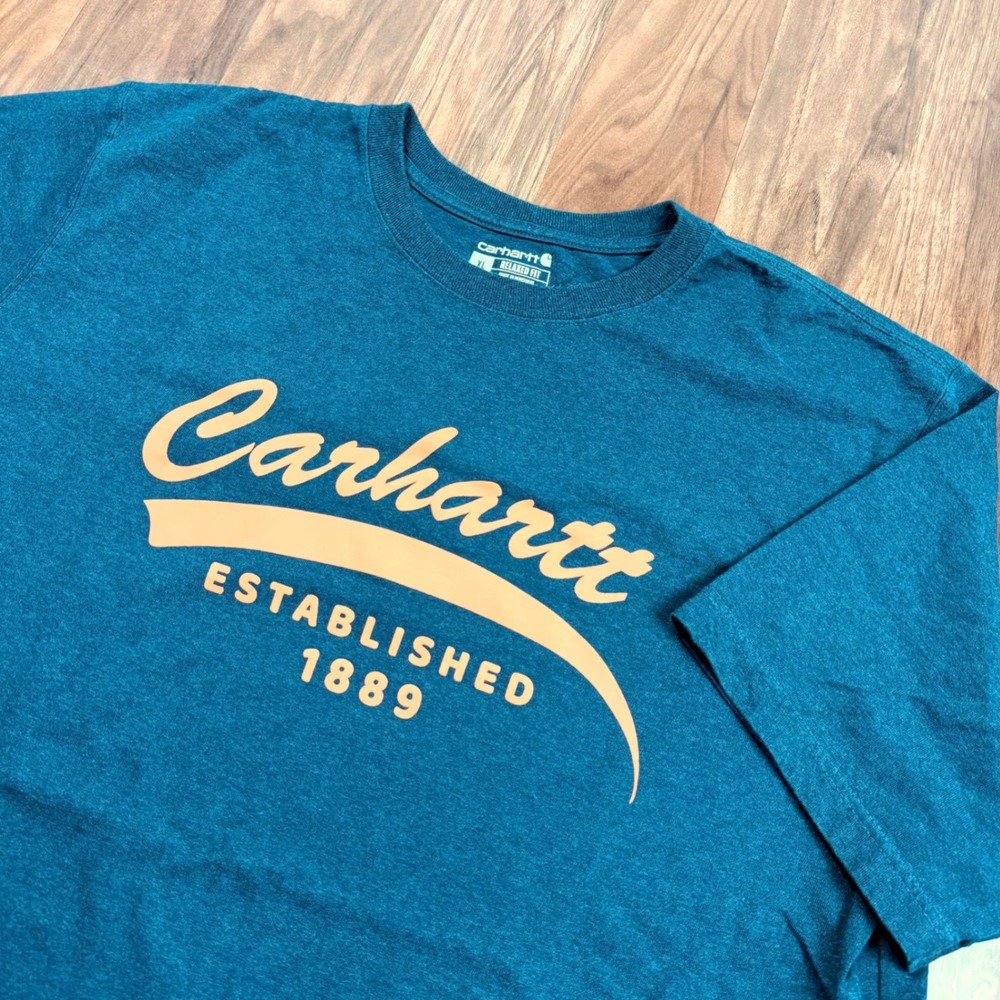 Carhartt Relaxed Fit Graphic T-Shirt Mens XL Established 1889 Short Sleeve
